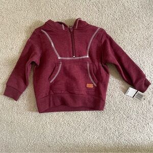 NWT! Seven for all Mankind maroon half zip hoodie sweatshirt